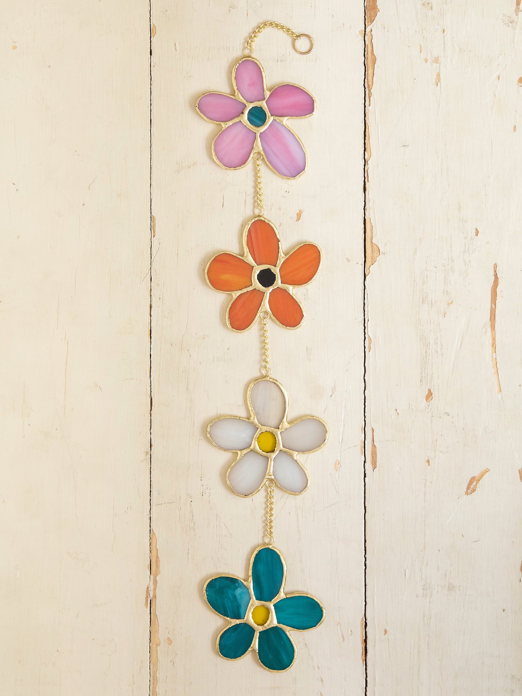 Stained Glass Mobile - Daisies