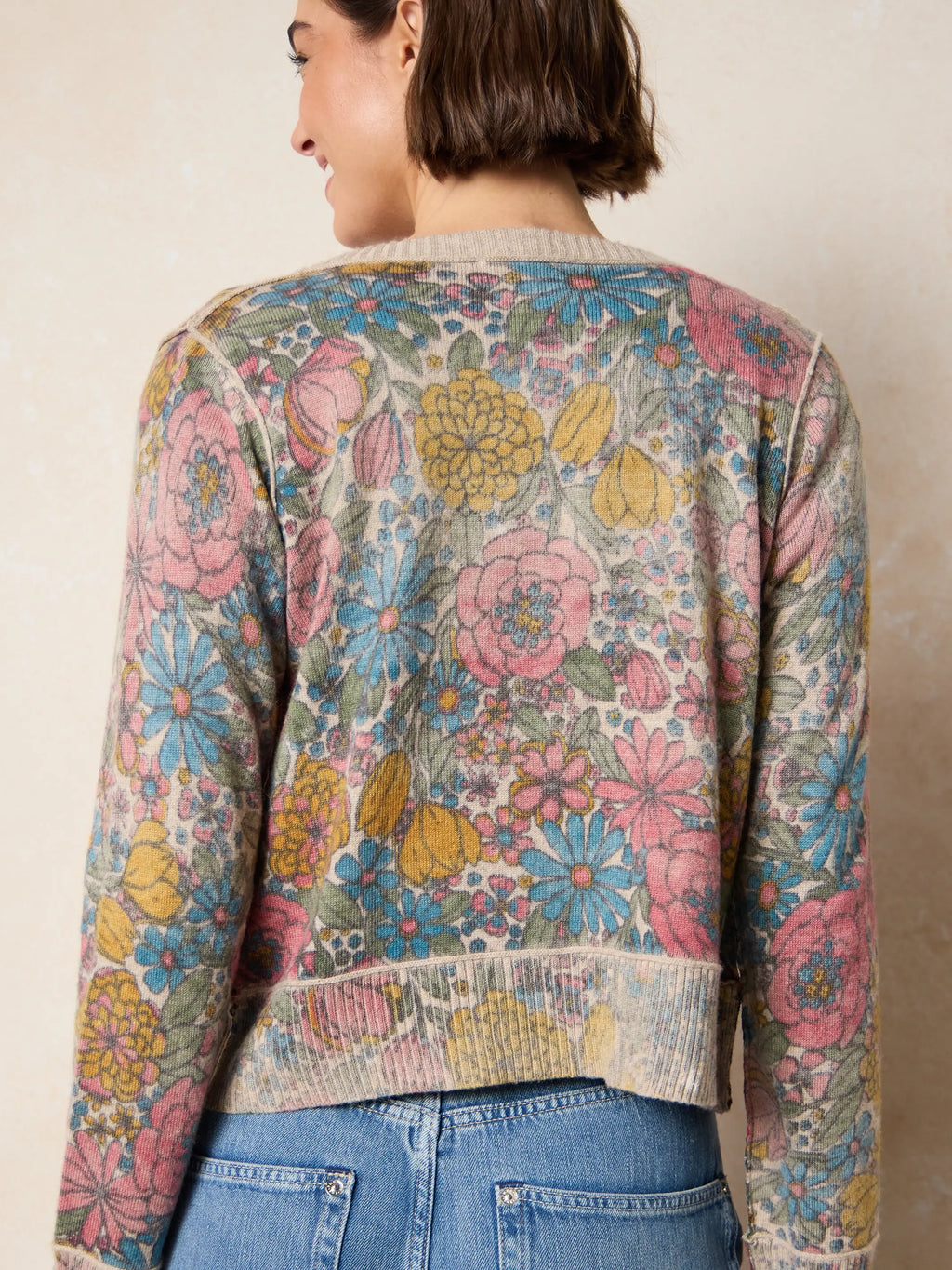 Your Everything Cardigan Sweater - Drawn Garden Multi