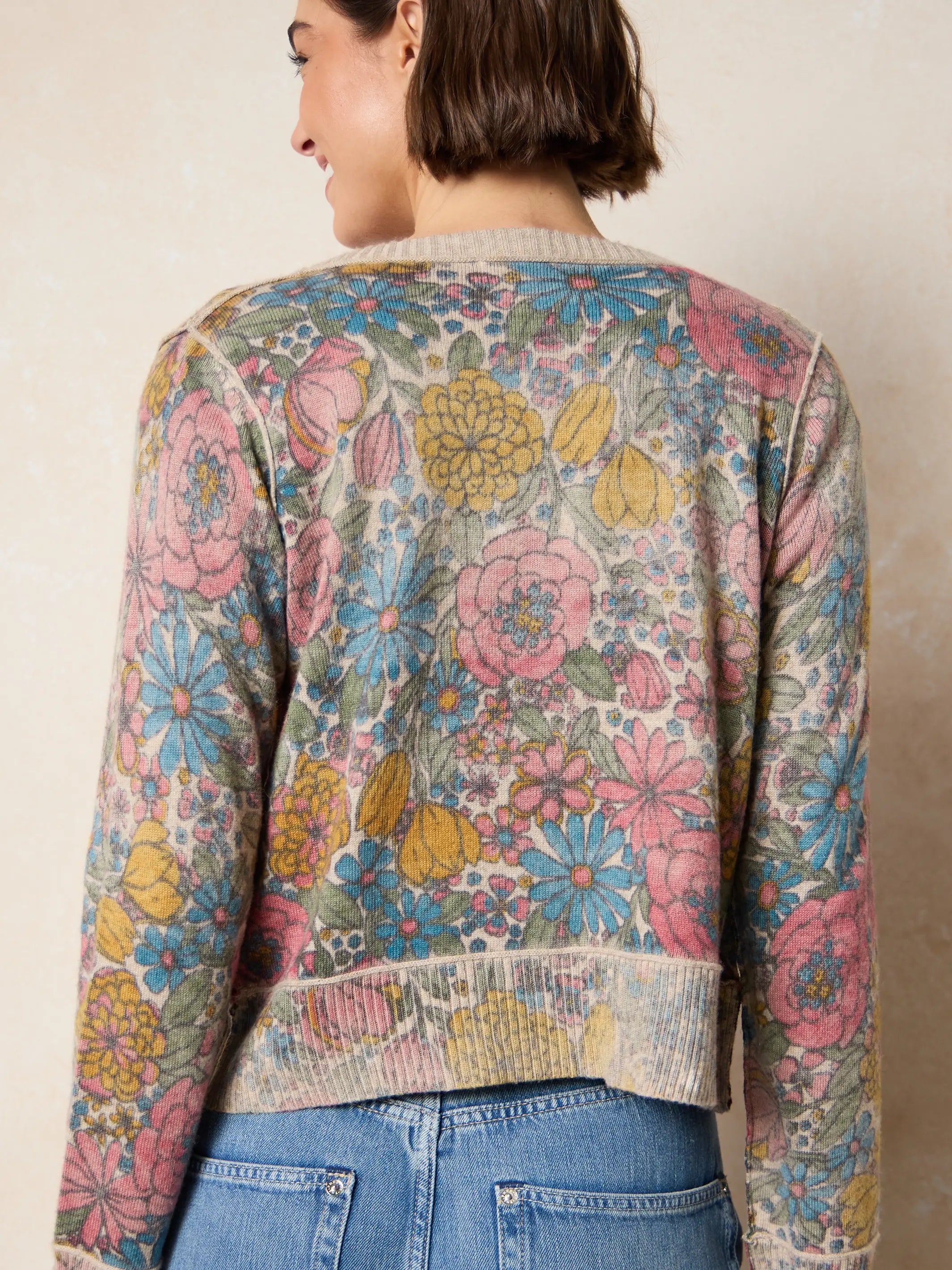 Your Everything Cardigan Sweater - Drawn Garden Multi