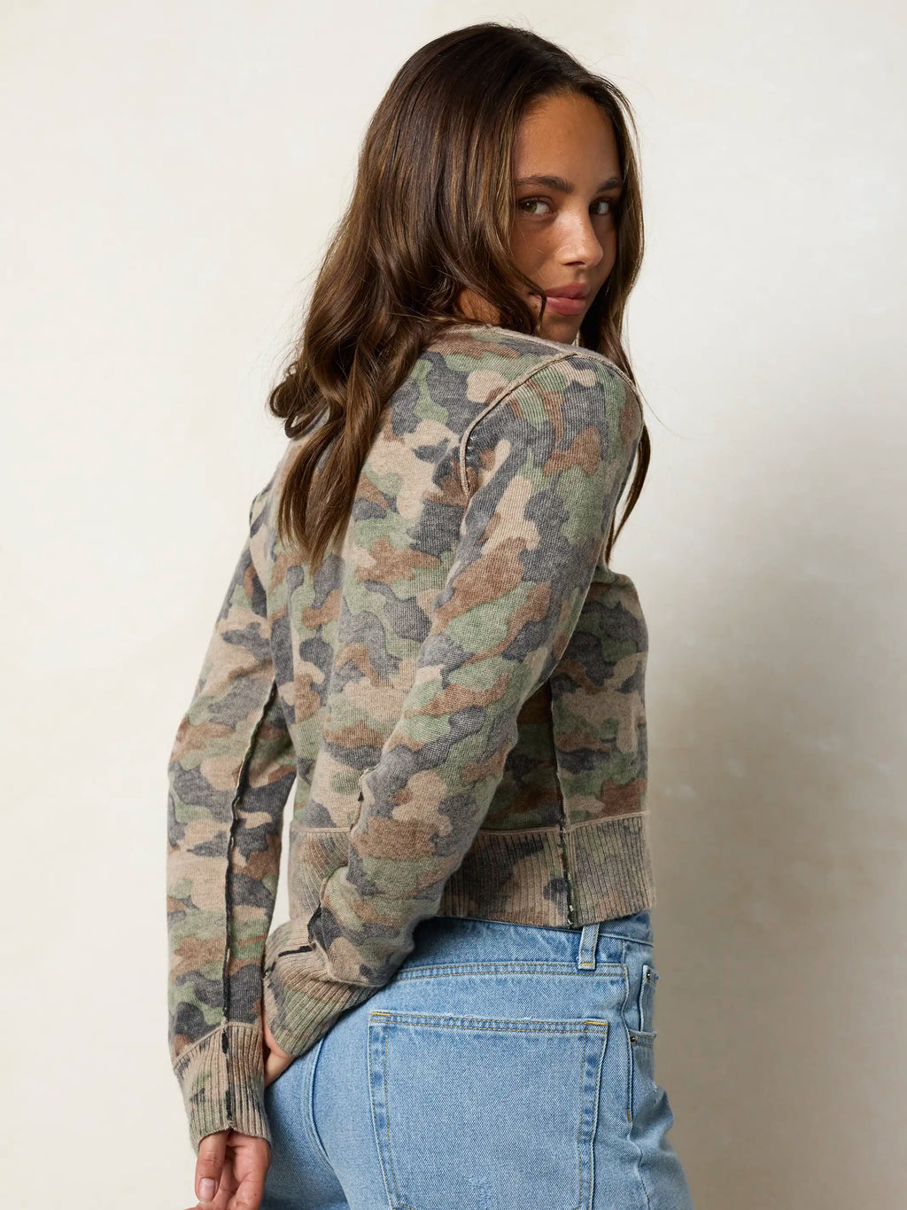 Your Everything Cardigan Sweater - Olive Camo