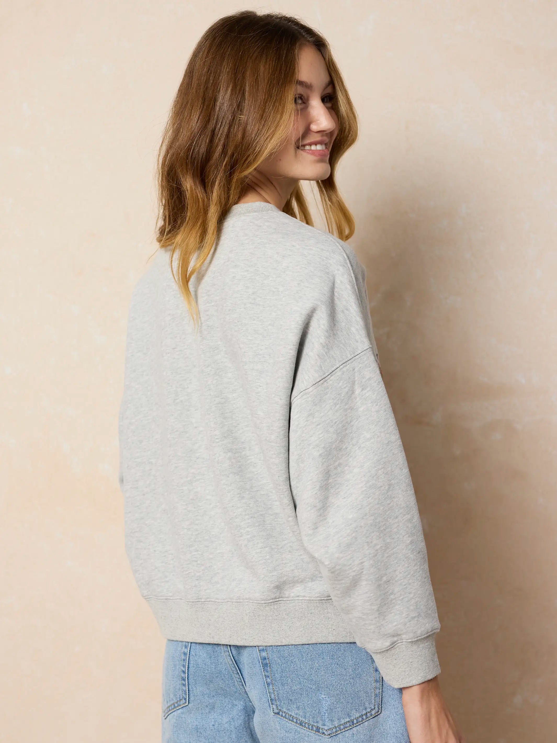 Marlowe Applique Sweatshirt - Live Happy