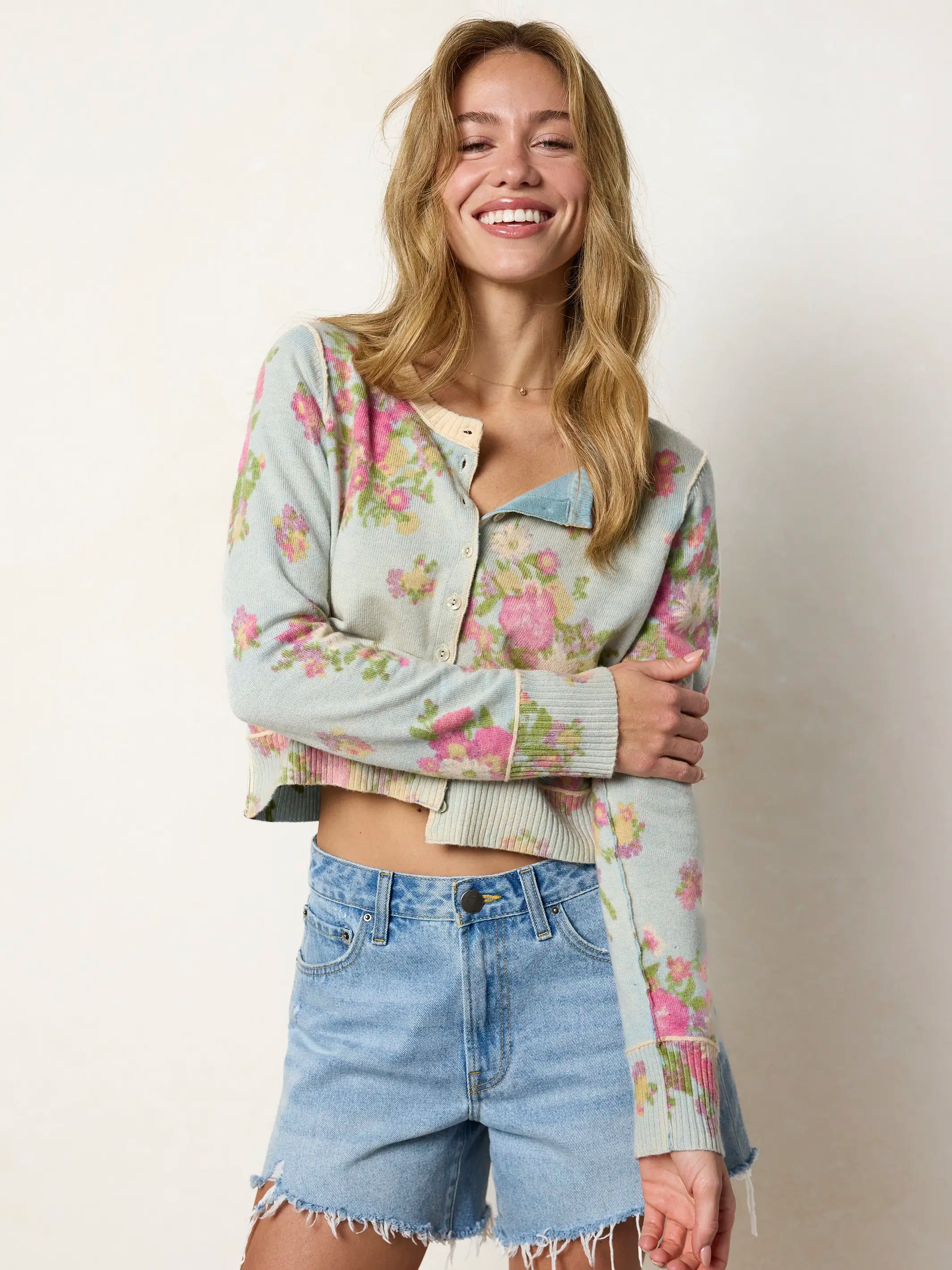Your Everything Cardigan Sweater - English Garden Cloud Blue