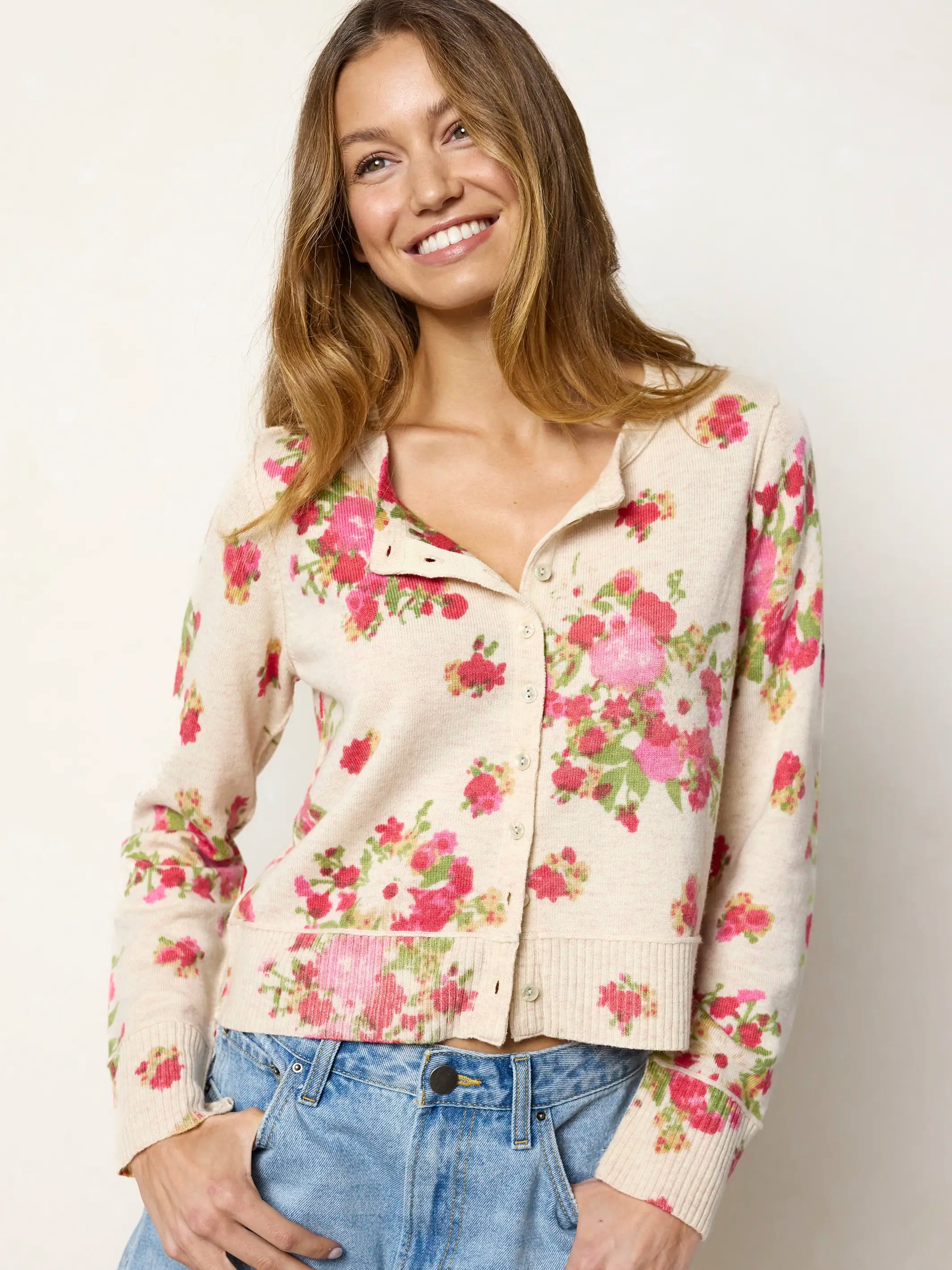 Your Everything Cardigan Sweater - English Garden Vanilla