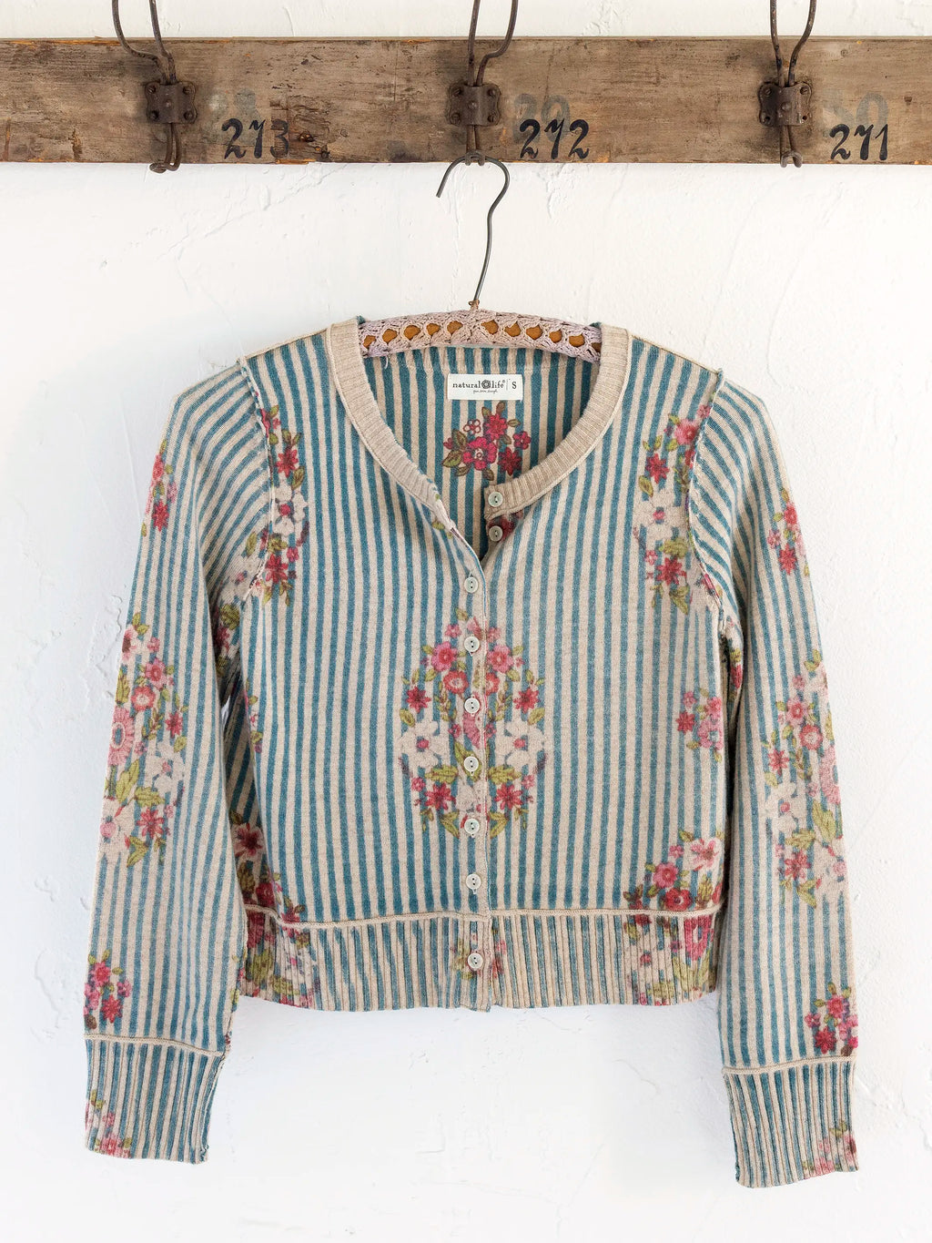 Your Everything Cardigan Sweater - Jaipur Stripe Teal