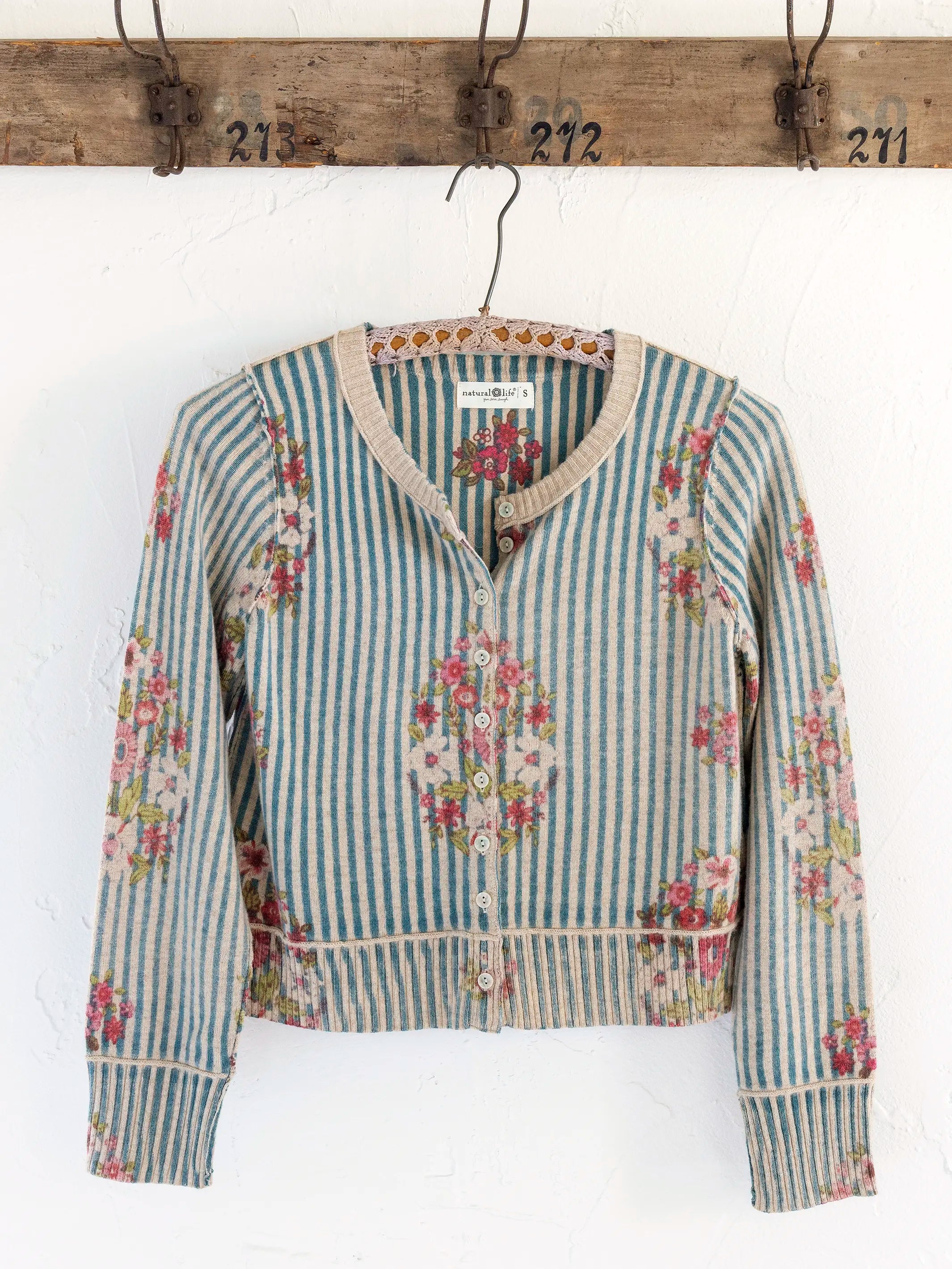 Your Everything Cardigan Sweater - Jaipur Stripe Teal