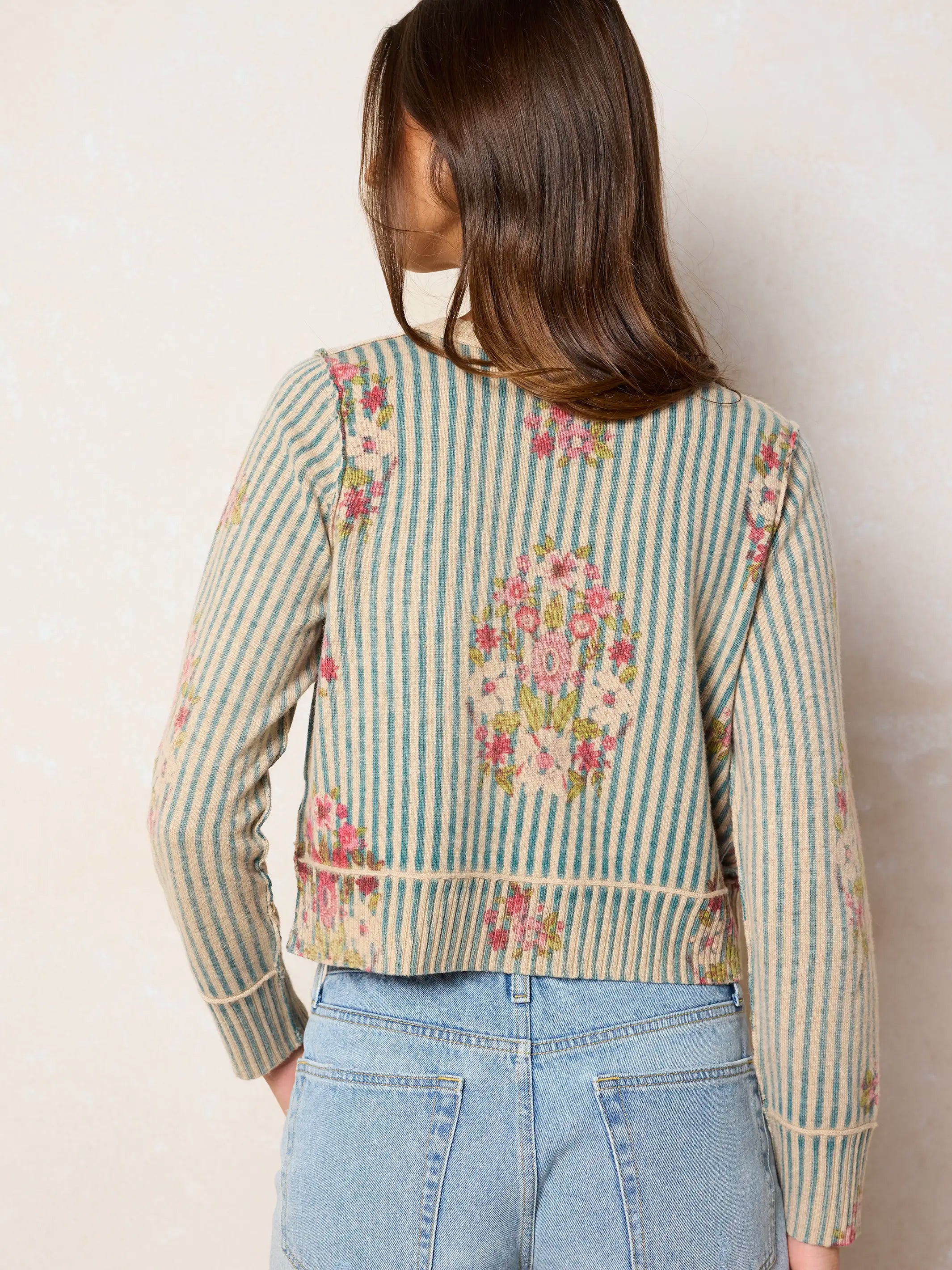 Your Everything Cardigan Sweater - Jaipur Stripe Teal