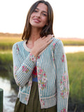 Your Everything Cardigan Sweater - Jaipur Stripe Teal