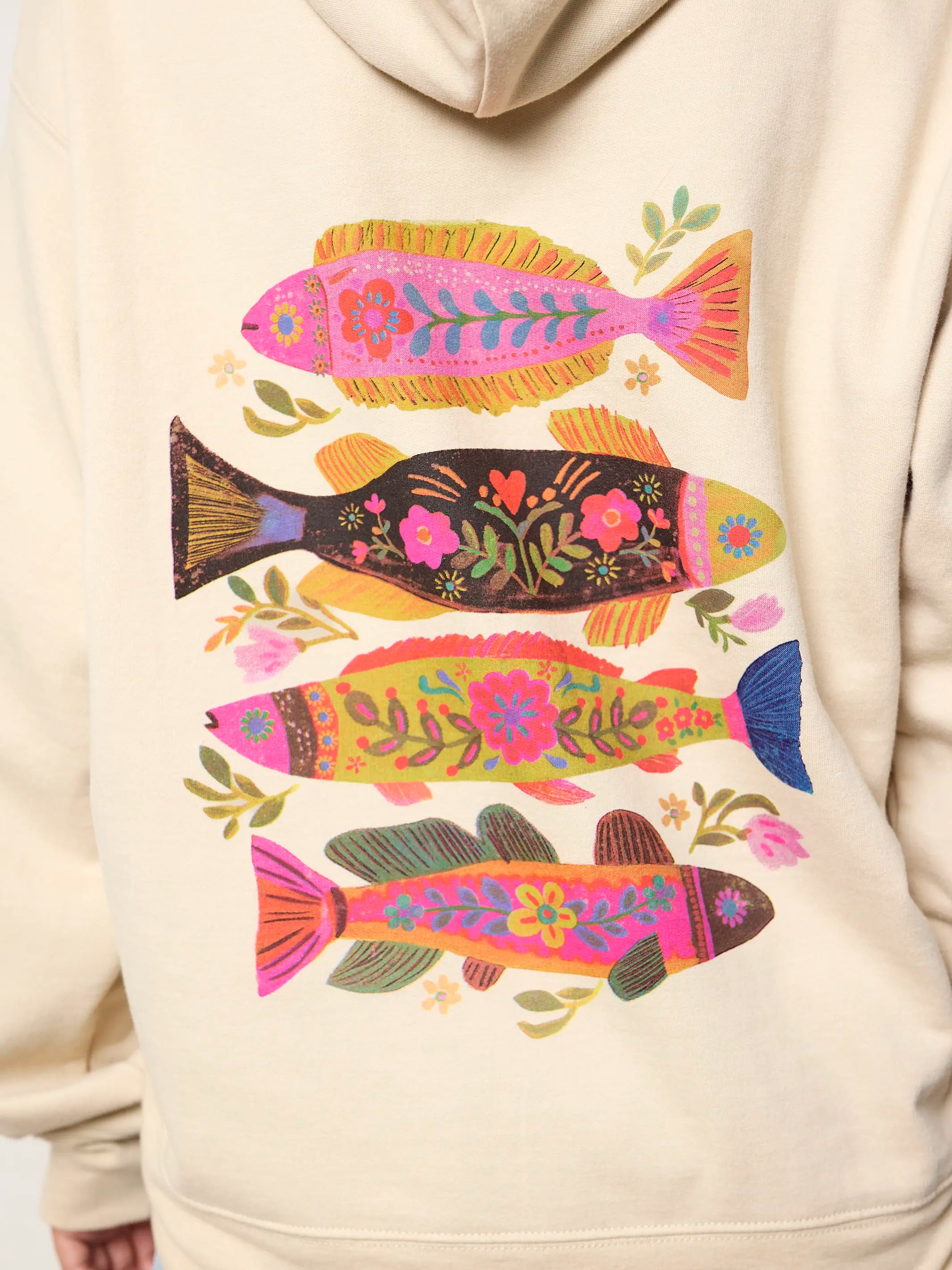Natural Life Hoodie Sweatshirt - Fish