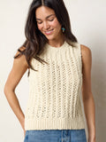 Freya Cotton Sweater Vest - Cream