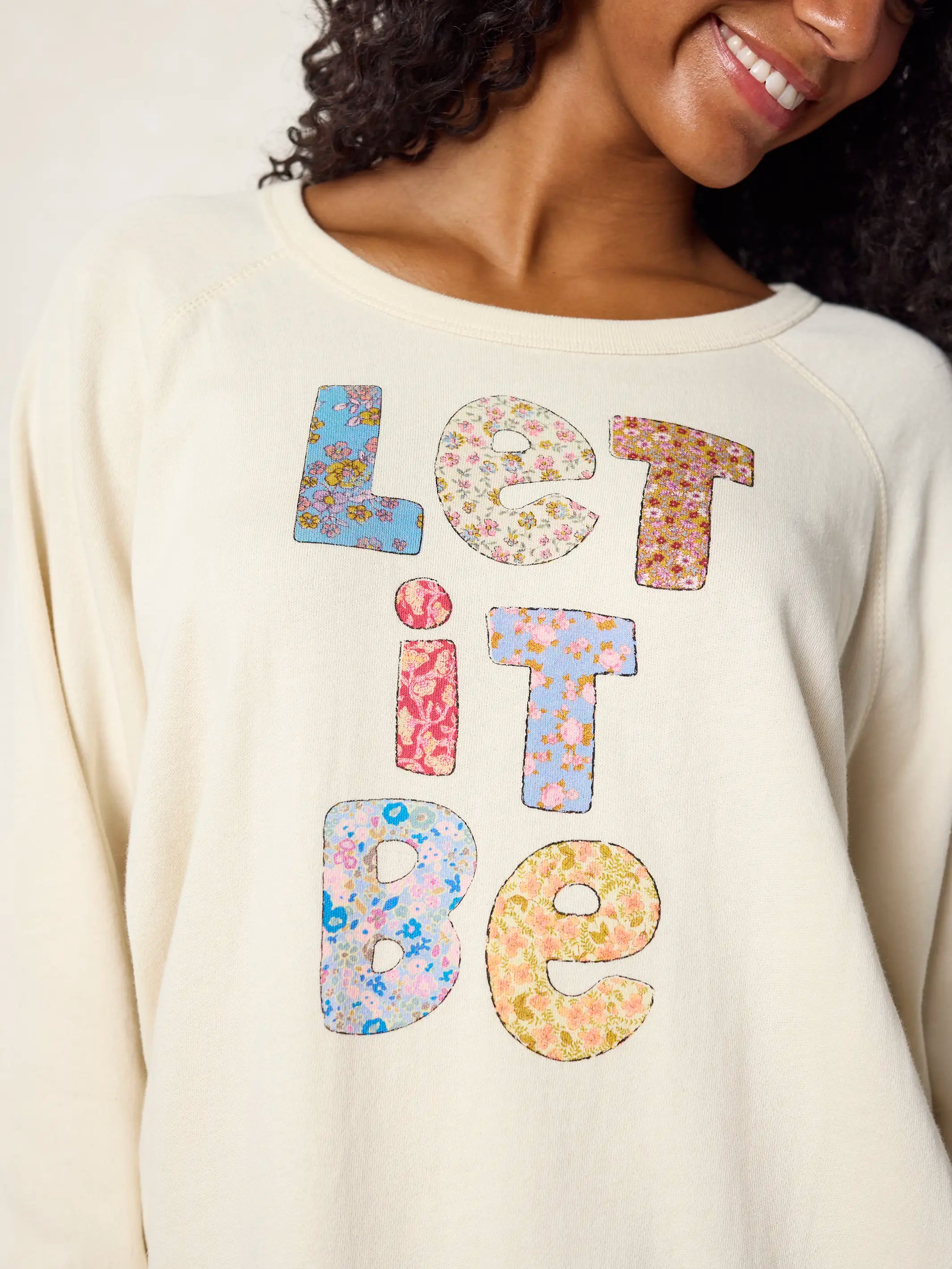 Old School Cotton Sweatshirt - Let It Be