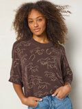 Wren Boxy Sweater - Western Wild Chocolate