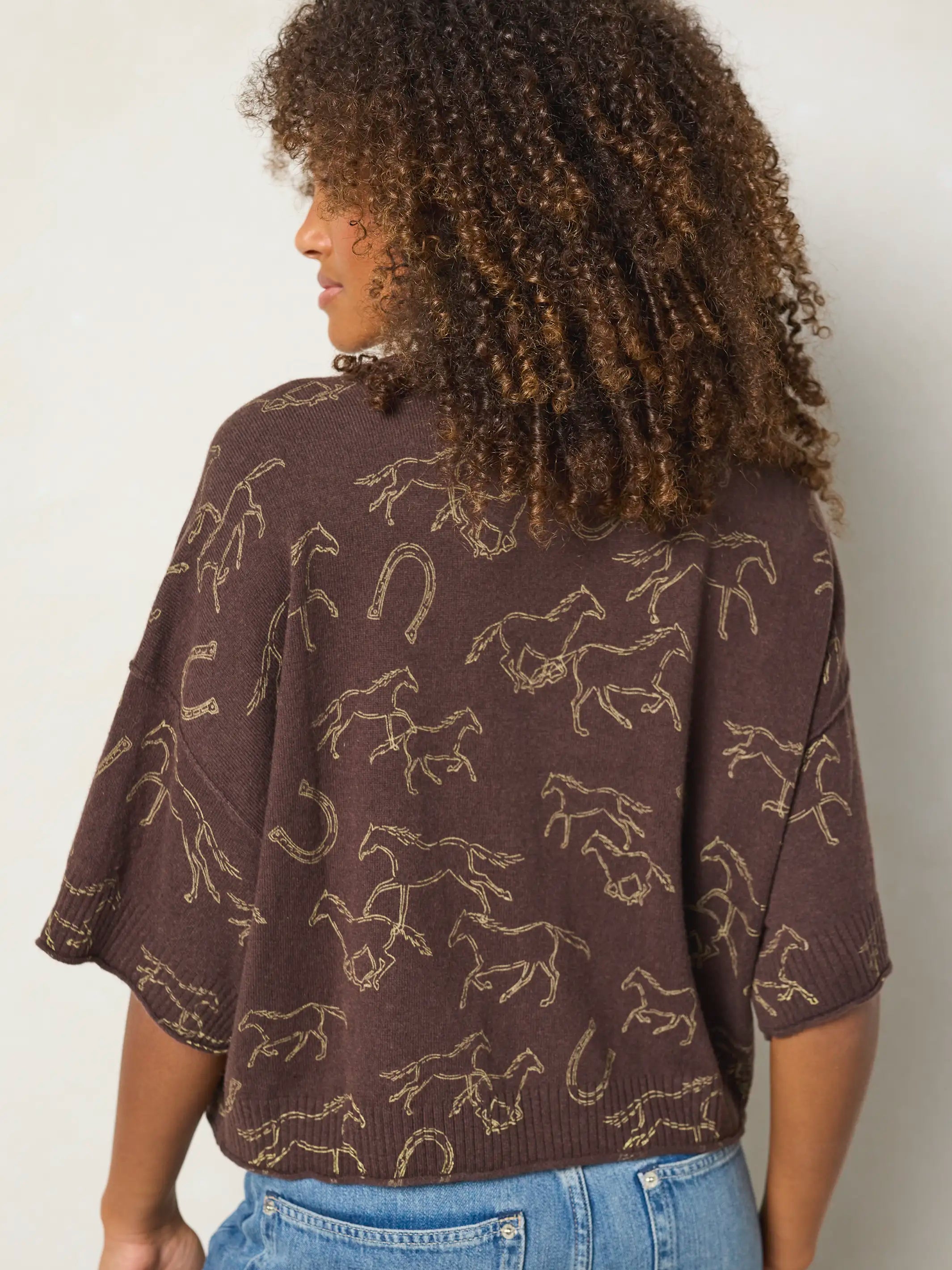 Wren Boxy Sweater - Western Wild Chocolate