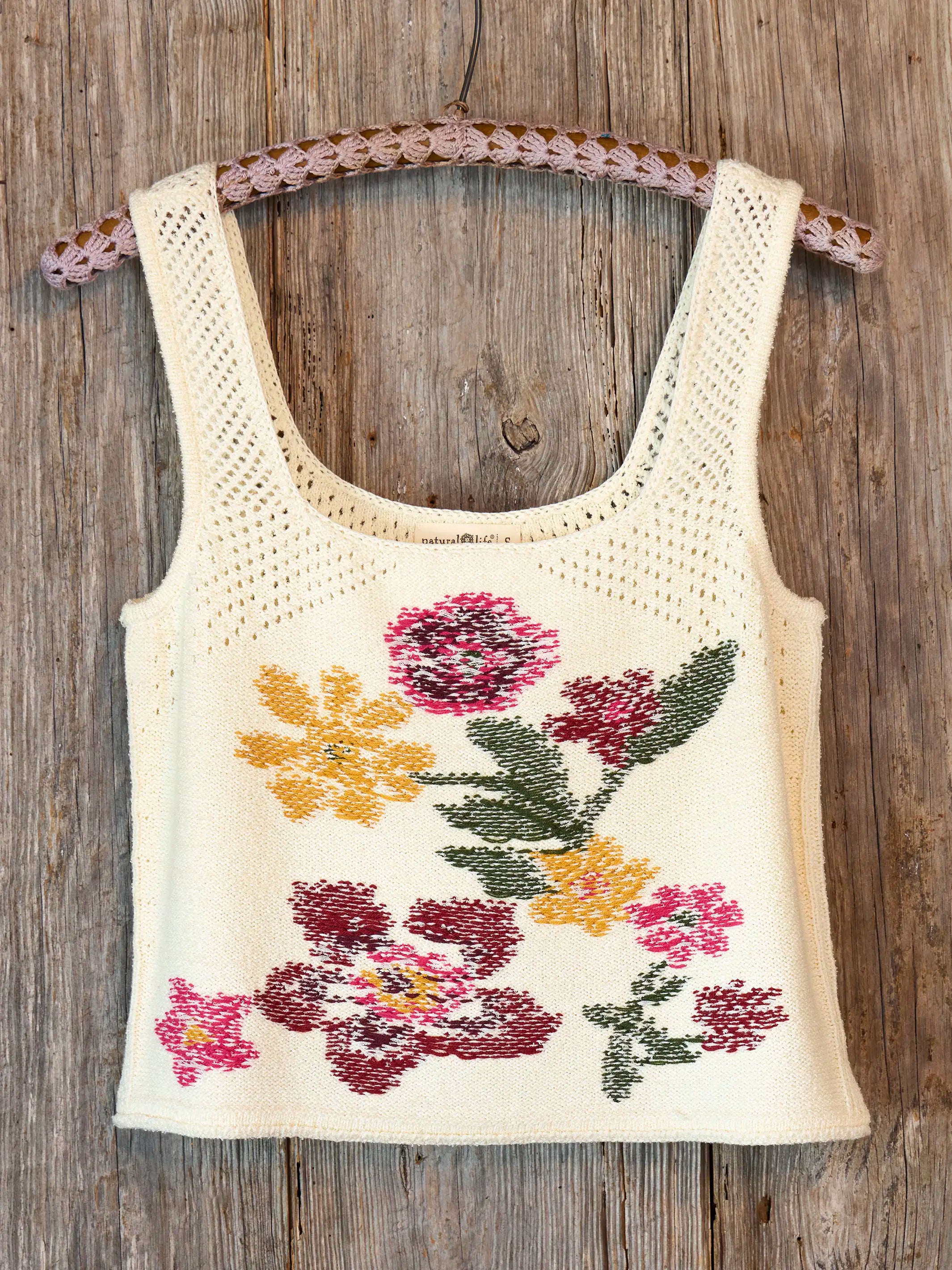 Jo Intarsia Sweater Tank - Ivory