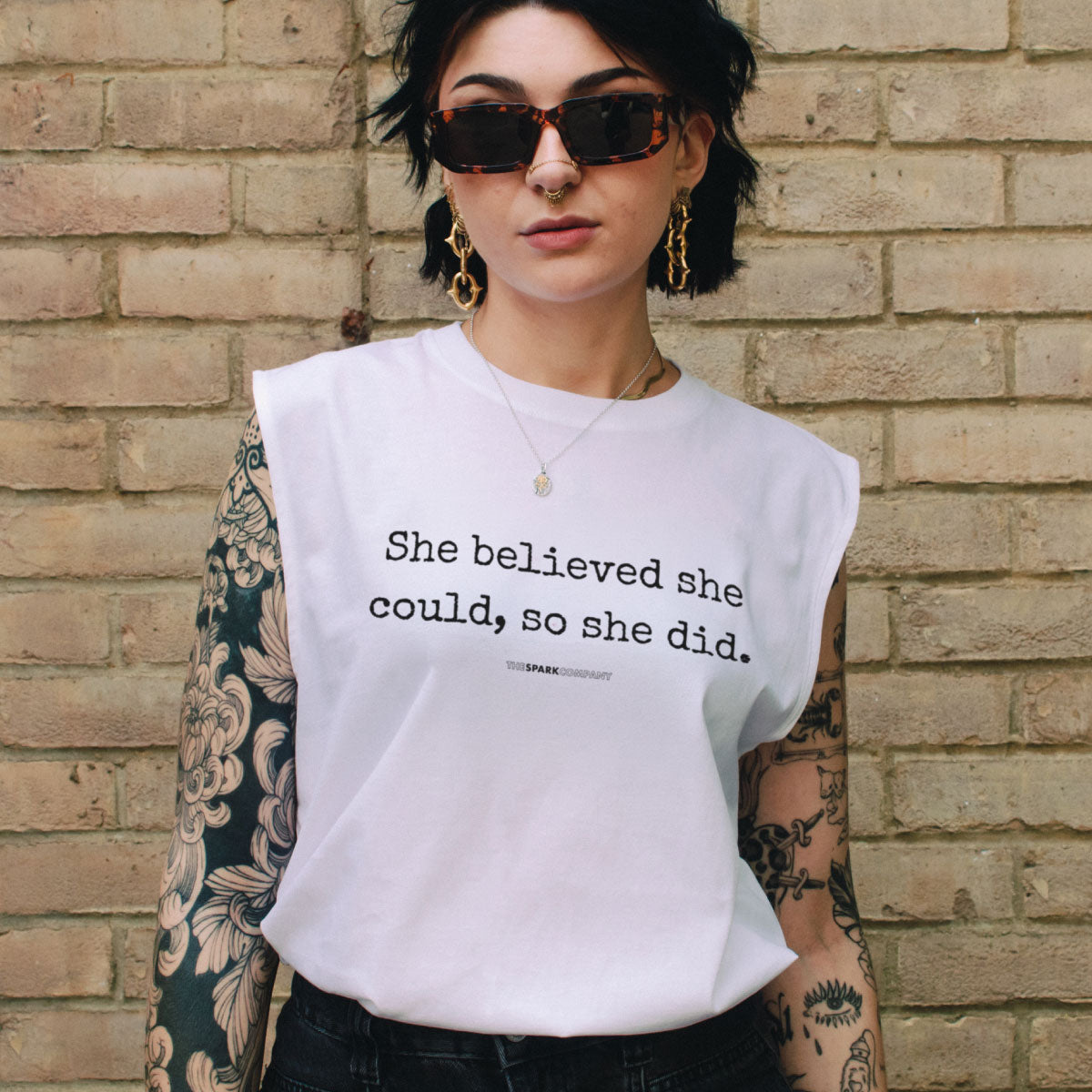 She Believed She Could, So She Did Sleeveless T-Shirt