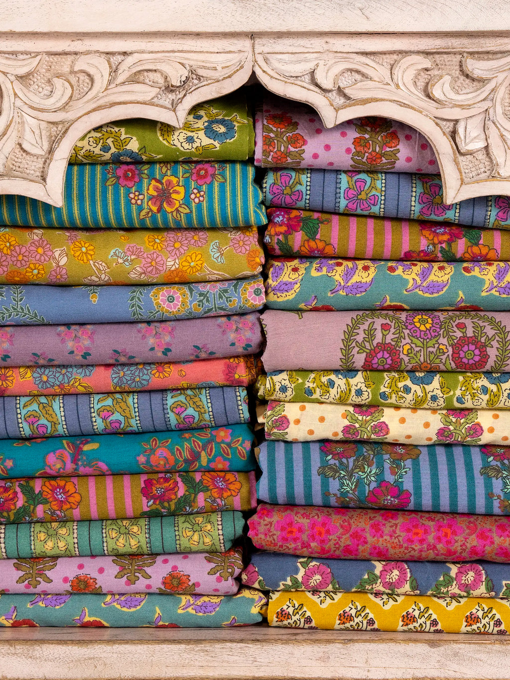 Mix & Match Cotton Flat Sheet - Jaipur Stripe