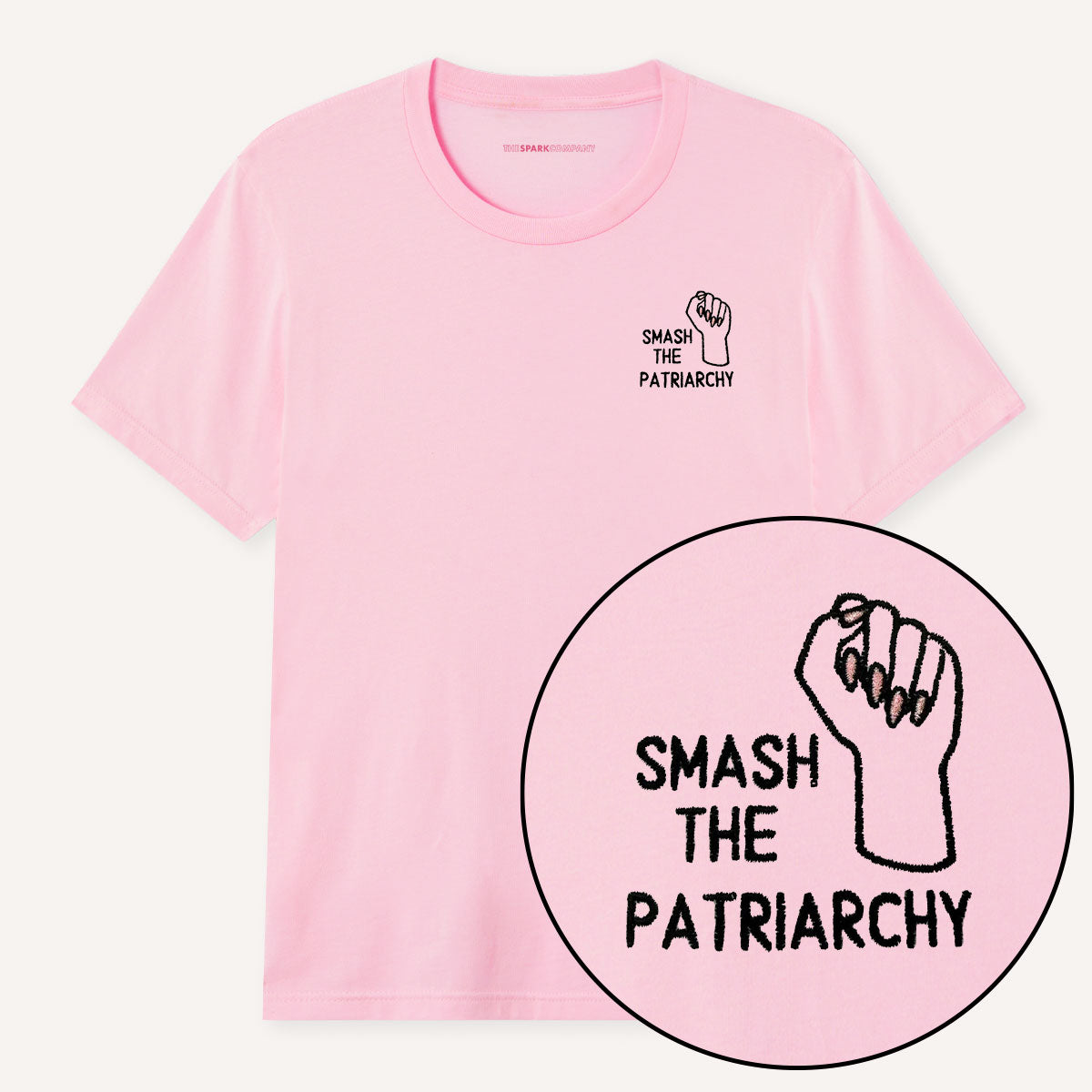 Smash The Patriarchy Embroidered T-Shirt