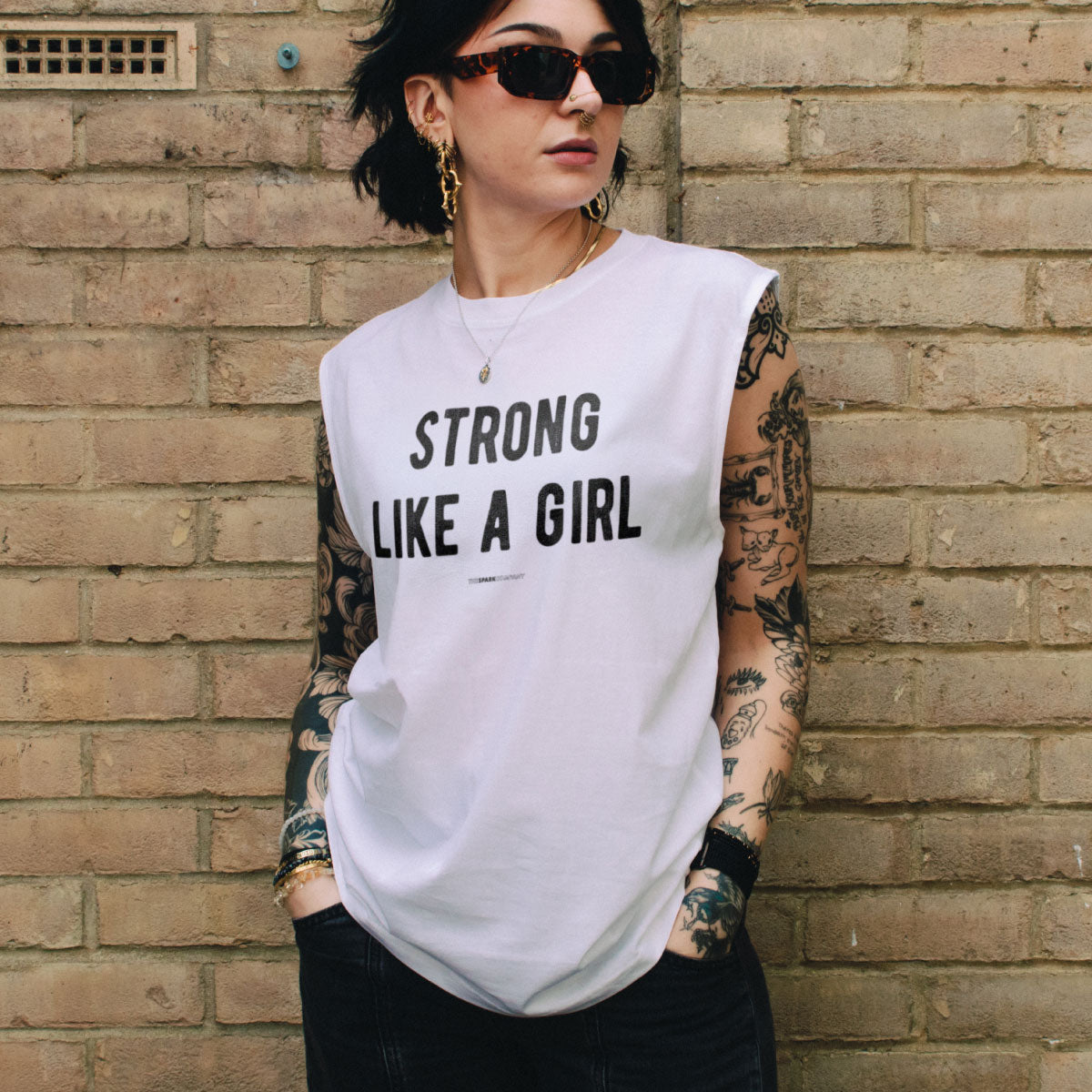 Strong Like A Girl Sleeveless T-Shirt