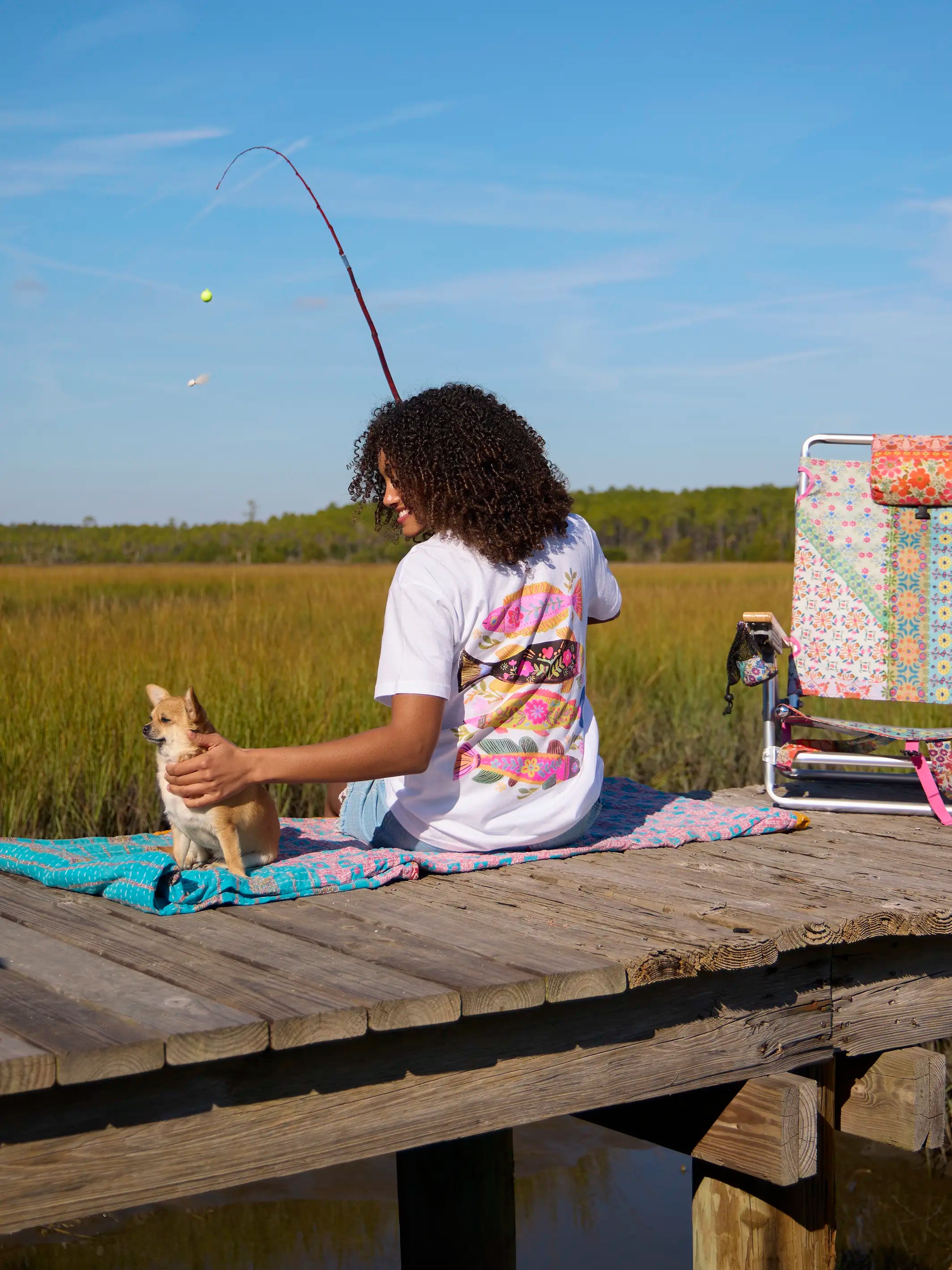 Cotton Comfy Tee Shirt - Fish