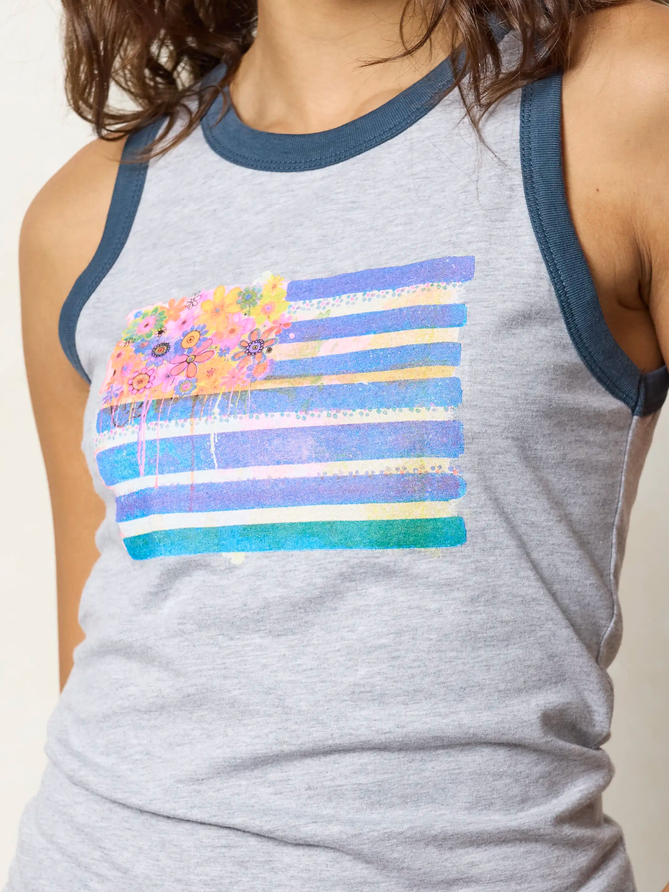Ringer Tank Top - American Flag
