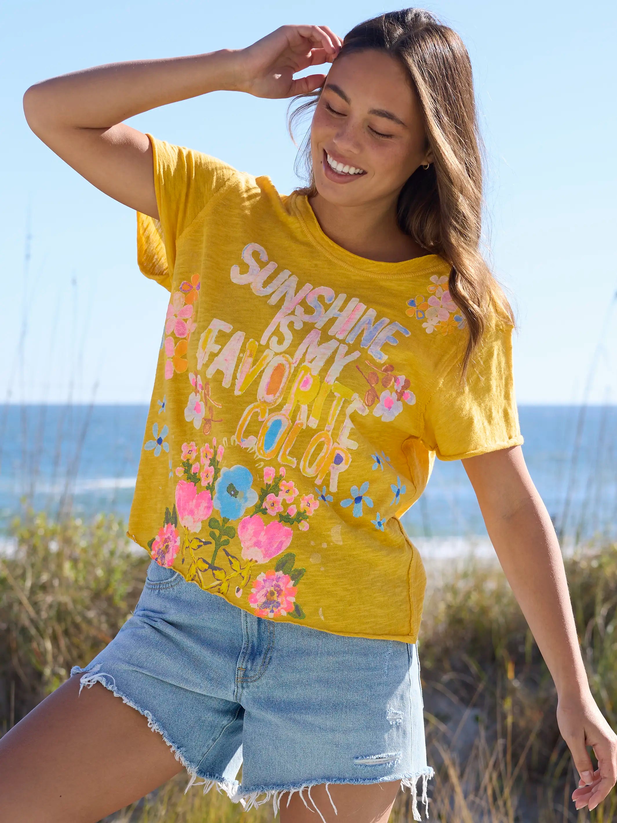 Aiden Cotton Tee - Sunshine Is My Favorite Color