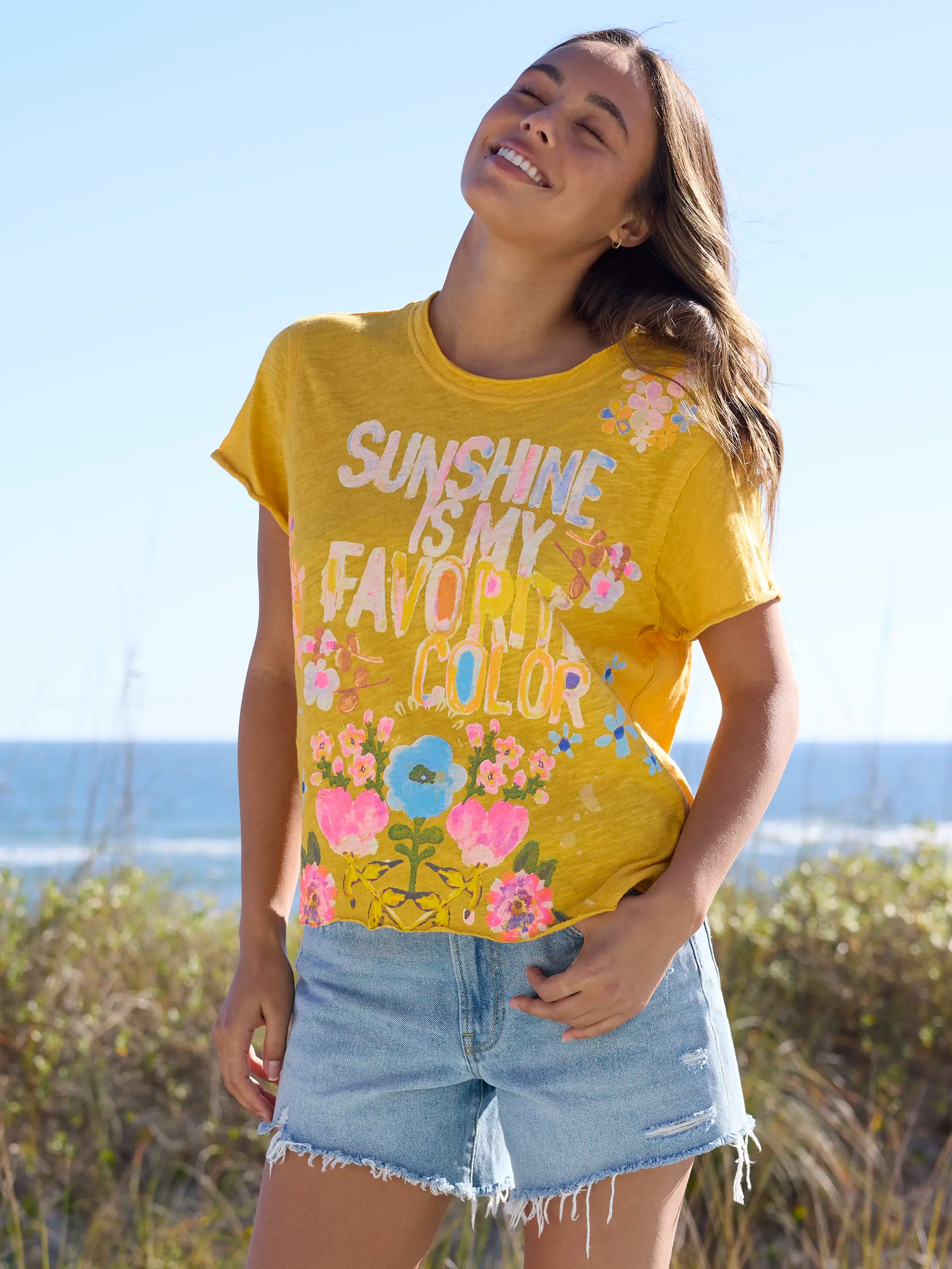 Aiden Cotton Tee - Sunshine Is My Favorite Color