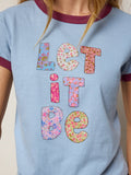 Ringer Cotton Baby Tee Shirt - Let It Be