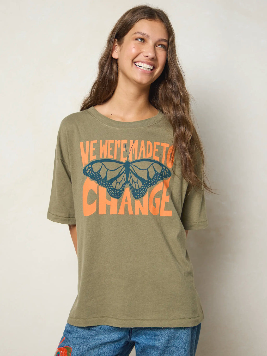 Remi Distressed Cotton Tee - Made To Change
