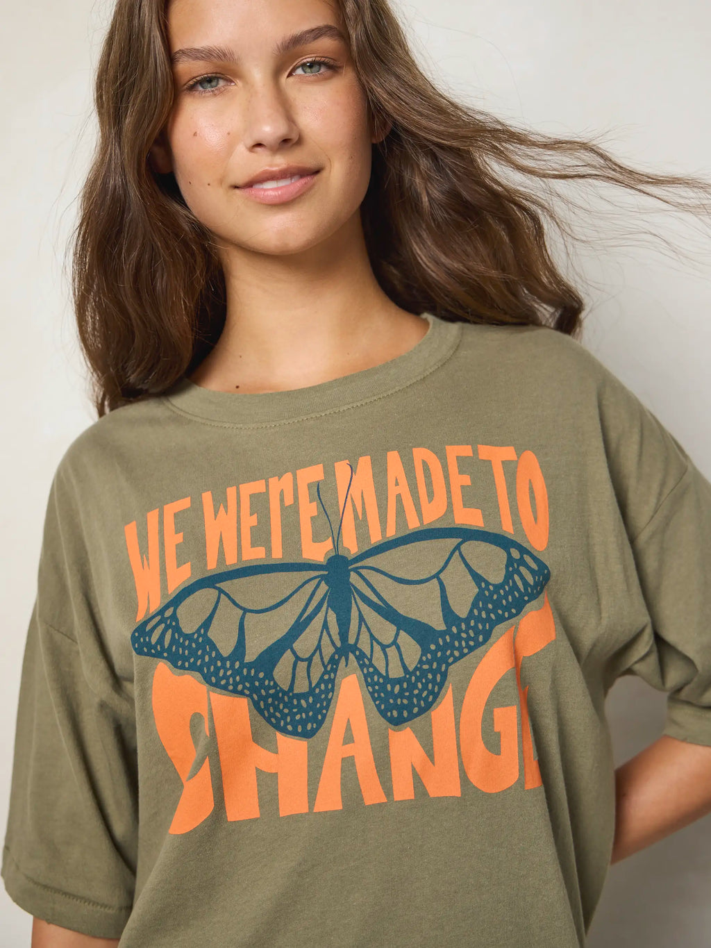 Remi Distressed Cotton Tee - Made To Change