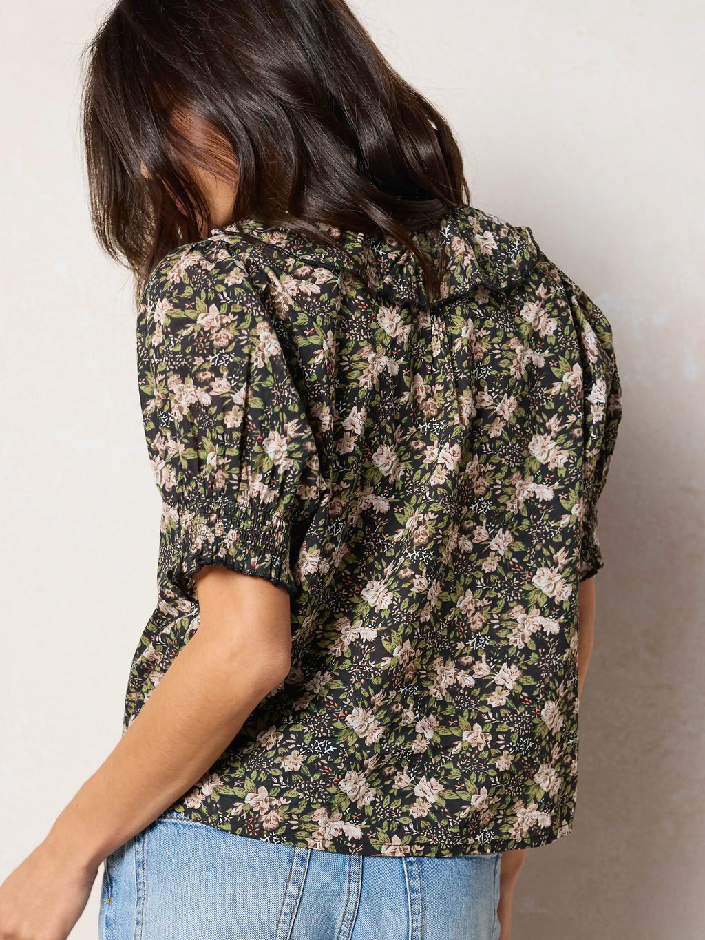 My Favorite Cotton Top - Black Flung Floral