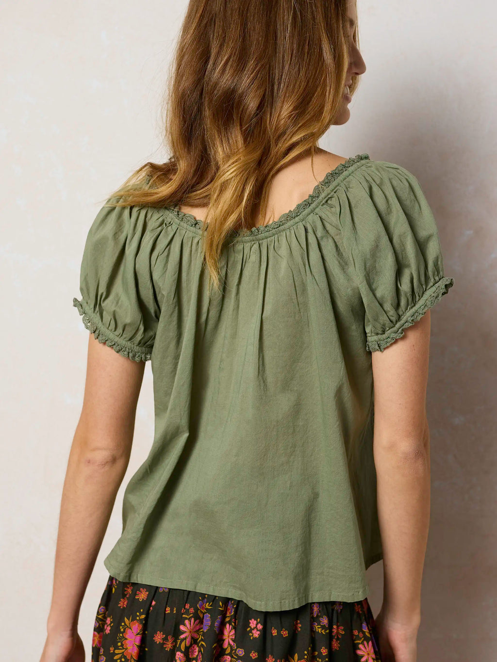 Sweet Nothings Embroidered Cotton Top - Sage