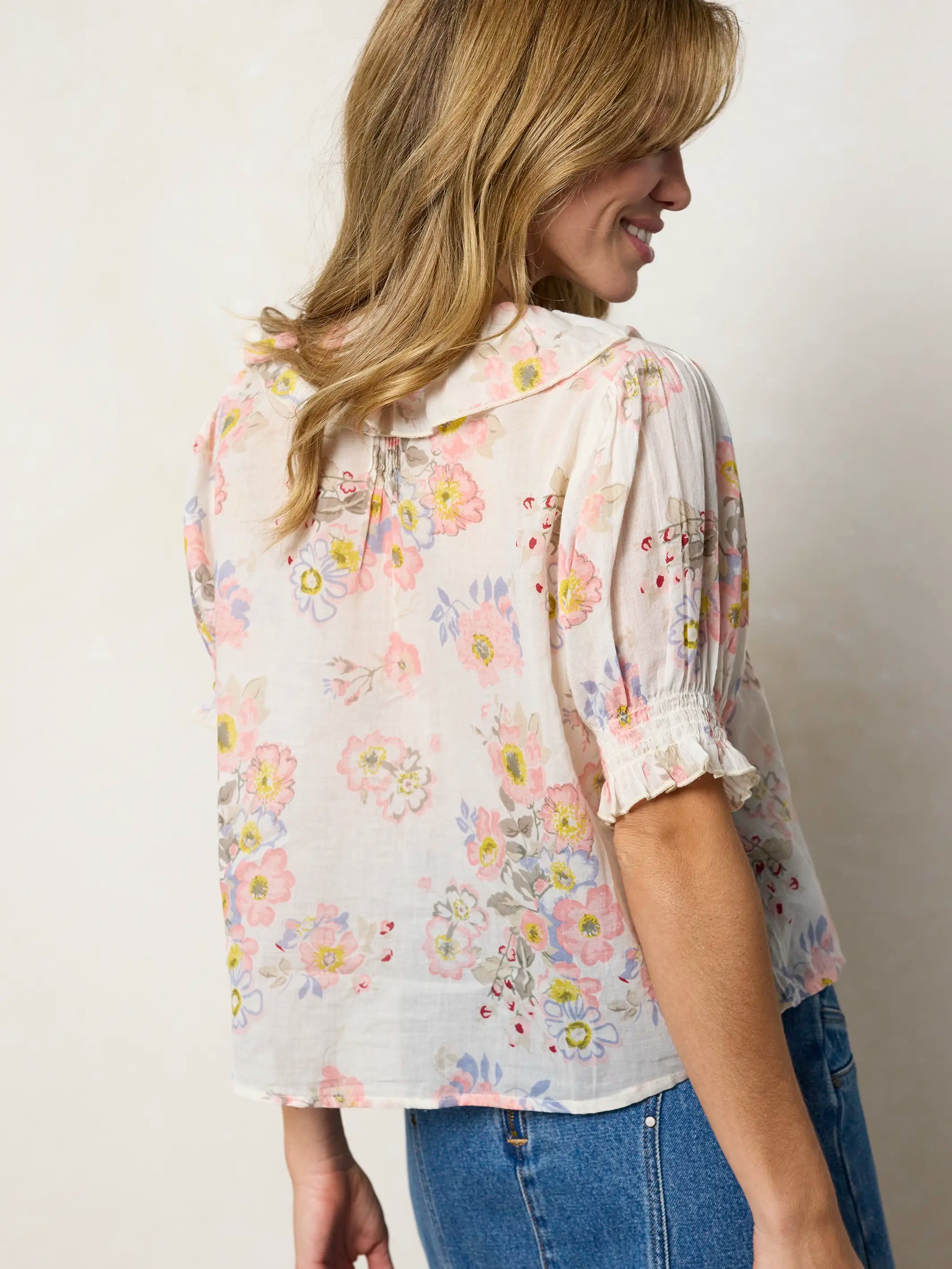 My Favorite Cotton Top - Pink Painted Peonies