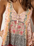 Savannah Cotton Sleeveless Top - Pink Frames