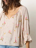 Magnolia Top - Pin Dot Prairie Cream