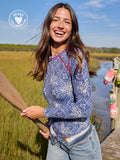 Cabana Life x Natural Life Rashguard - Diamond Bandana Navy