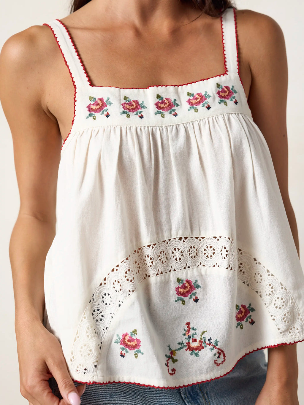 Heritage Tank - White Rose