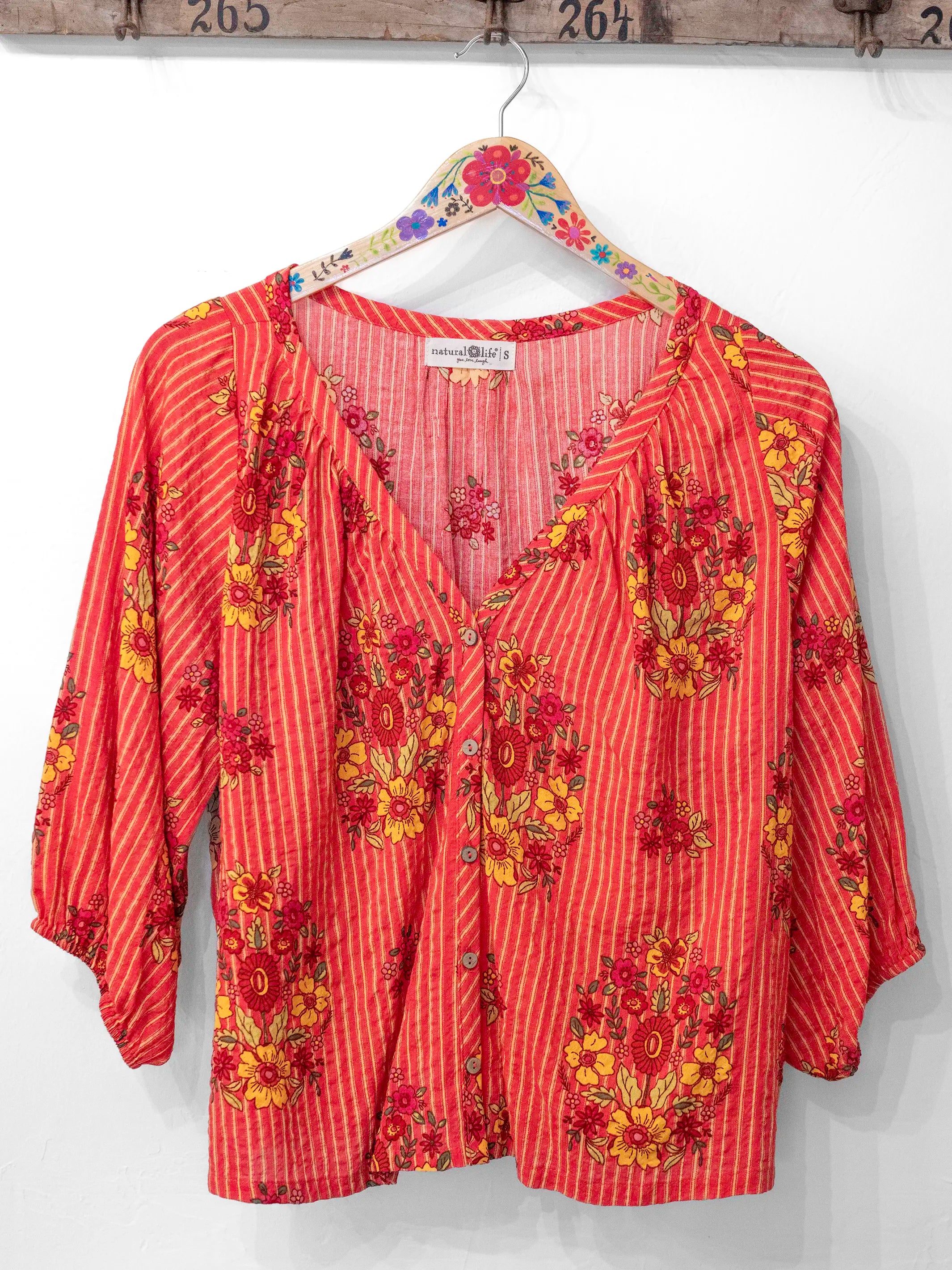 Abby Blouse - Jaipur Stripe Pink