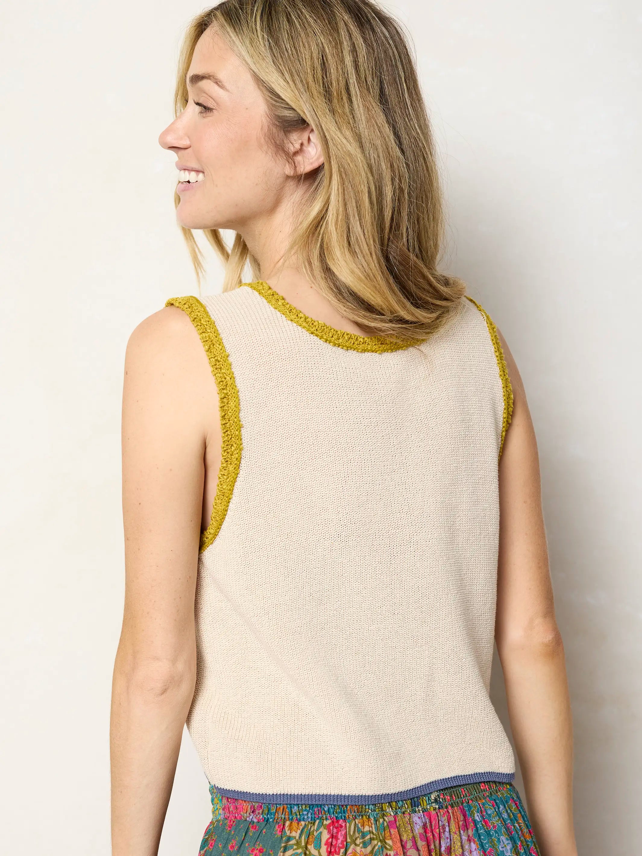 Beaded Sweater Tank - Horses