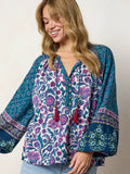 Camille Top - Purple Sunnyfield Floral