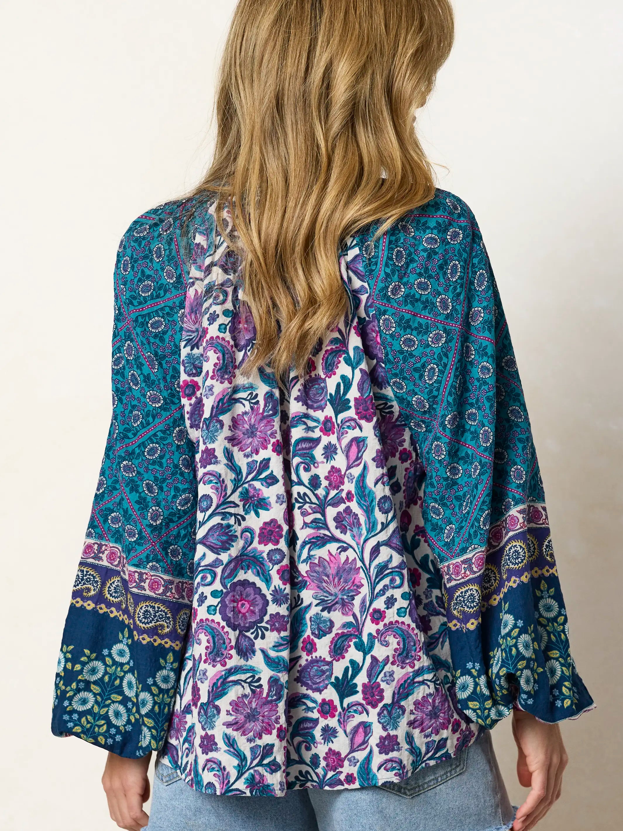 Camille Top - Purple Sunnyfield Floral