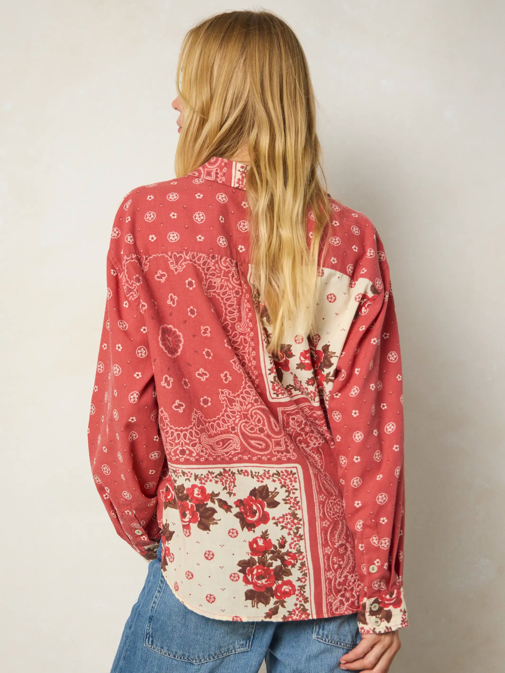 Lived In Button Down - Western Handkerchief Brick