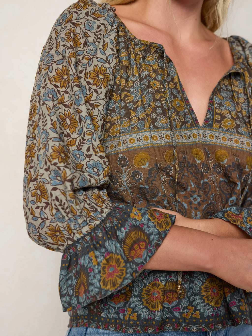 Magnolia Top - Jaipur Flora Brown