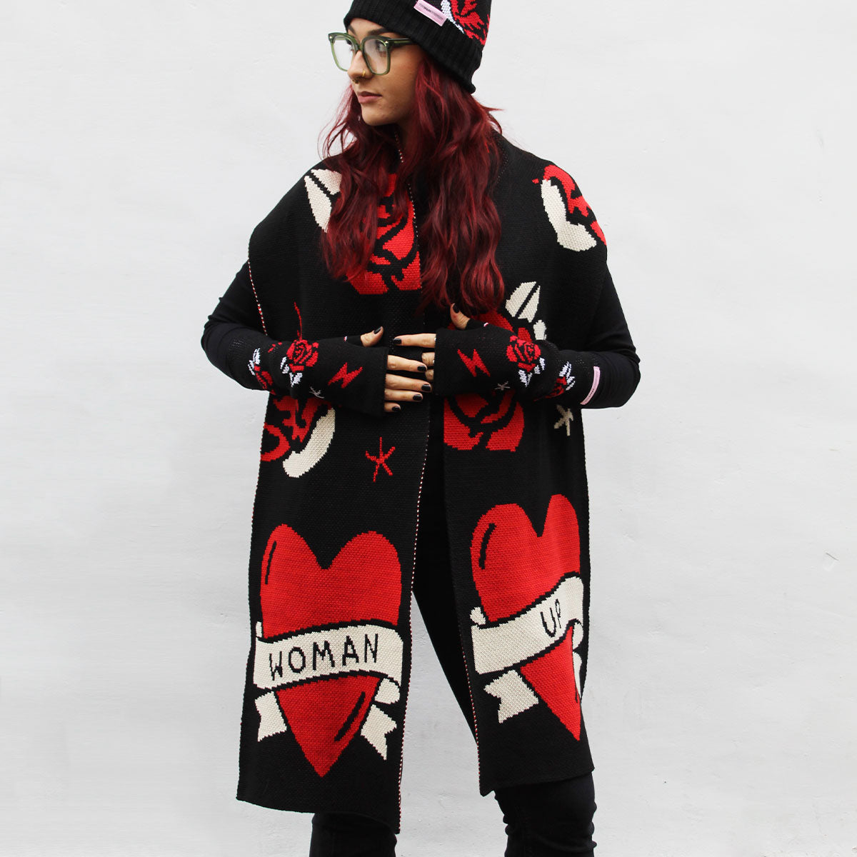 Tattoo 'Woman Up' Giant Scarf