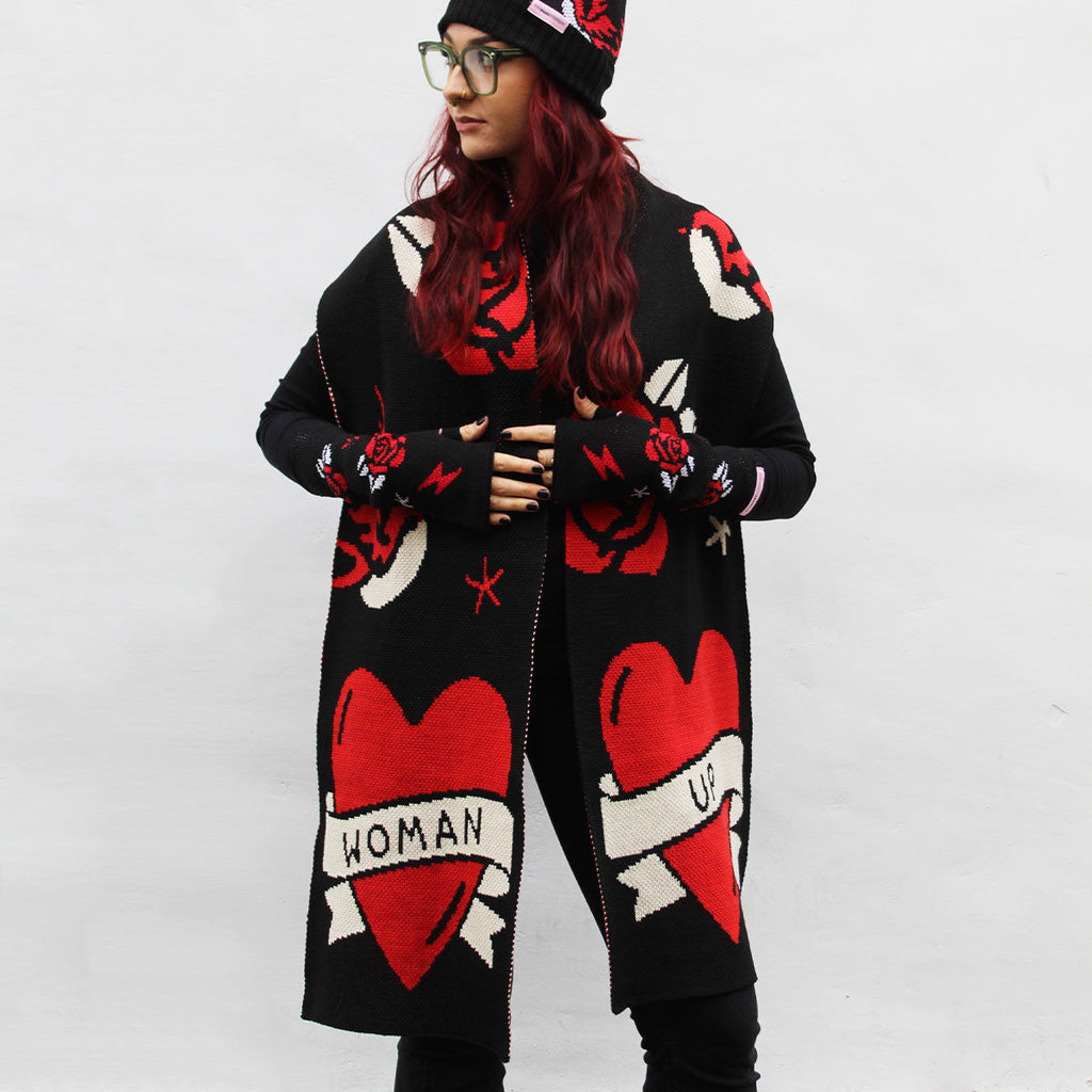 Tattoo 'Woman Up' Knitted Set