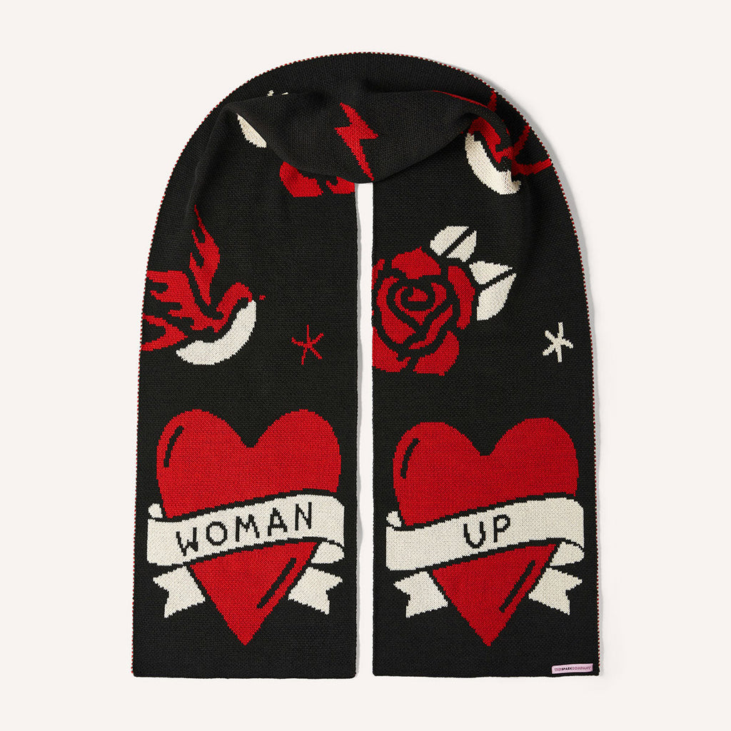 Tattoo 'Woman Up' Giant Scarf