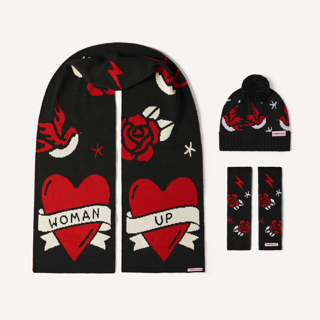 Tattoo 'Woman Up' Knitted Set