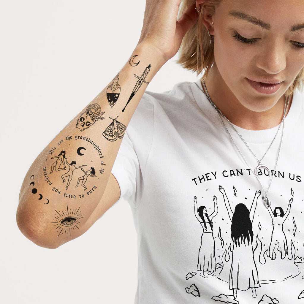 Witchy Tattoo Transfer Sheet