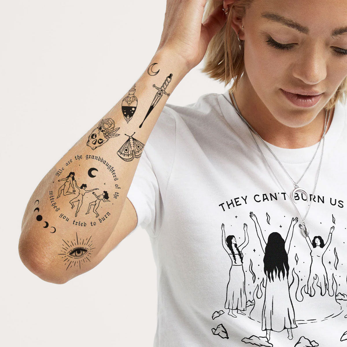 Witchy Tattoo Transfer Sheet