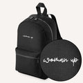 Woman Up Embroidered Mini Backpack