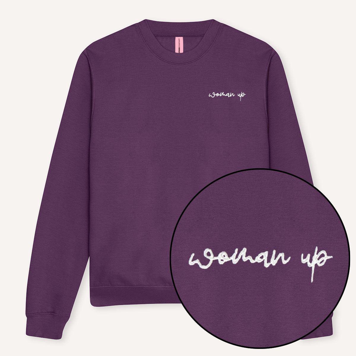 Woman Up Embroidery Detail Sweatshirt