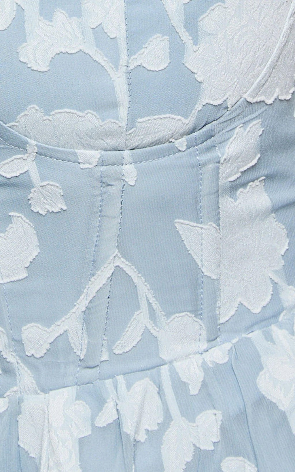 Janezkie Maxi Dress - Femme Tiered Jacquard Formal Dress in Light Blue